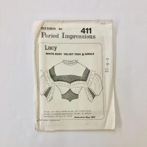 Historical Costume Reproduction "Lucy" Yoke/Girdle Sewing Pattern, Sizes 6-10