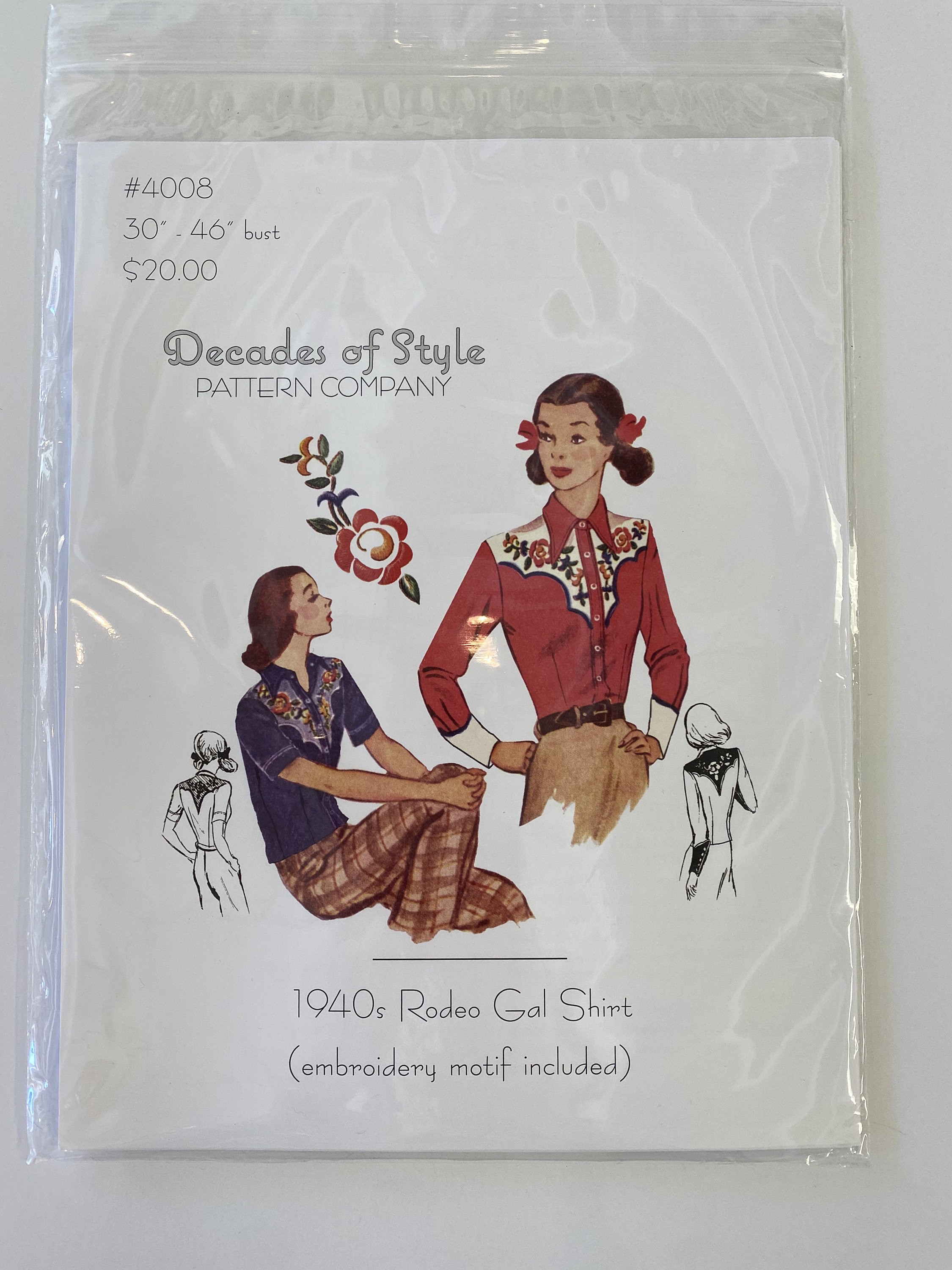 Decades of Style #4008 1940's Rodeo Gal Shirt - Etsy