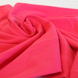 Hot Pink Cotton Spandex Jersey Fabric, Cotton lycra fabric, pink cotton spandex jersey, hot pink cotton knit fabric, 60&quot; x 1 yard