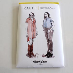 Kalle Shirt and Shirtdress Sewing Pattern, Closet Core Patterns #11, sizes 0-20