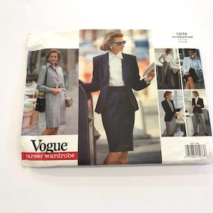Vogue career wardrobe Separates Sewing pattern, Vogue Patterns casual work clothing, Vogue 1078, size 8-12 and size 20-24, Bust 31 1/2&quot;-34&quot;