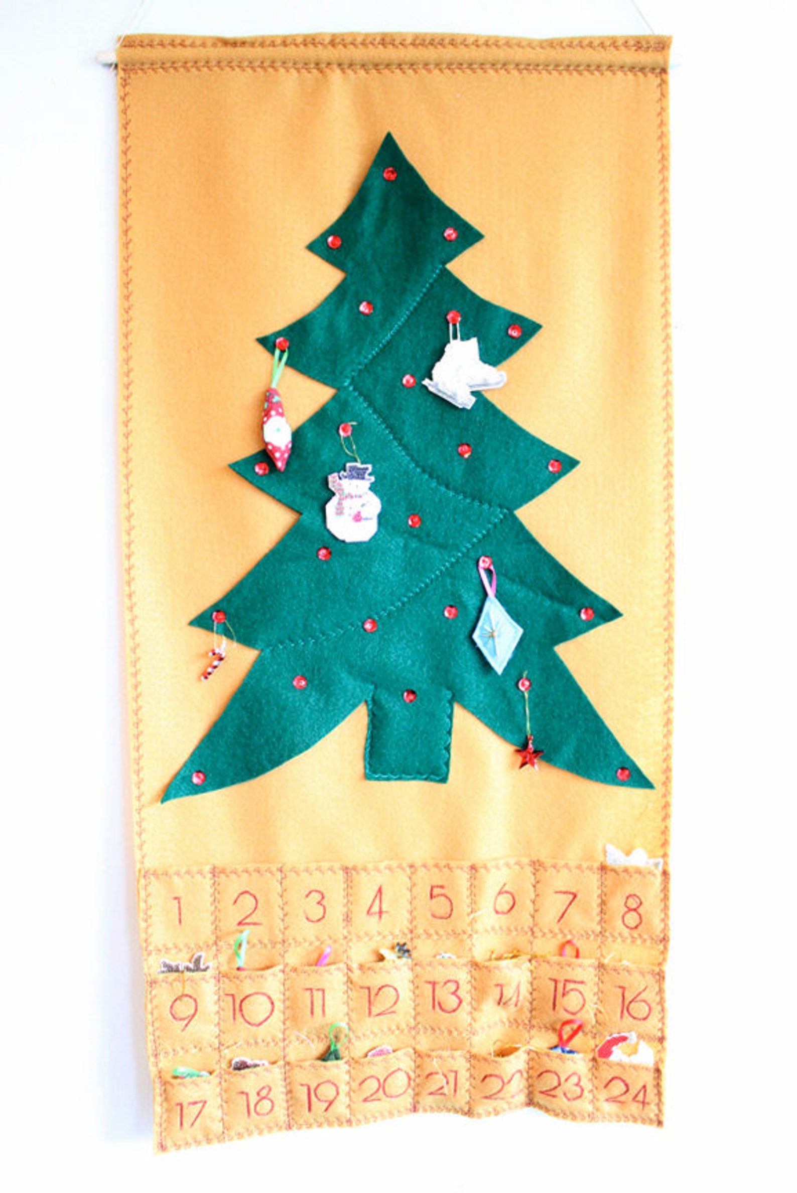 Advent Calendar Sewing Kit Christmas Tree Advent Calendar Etsy