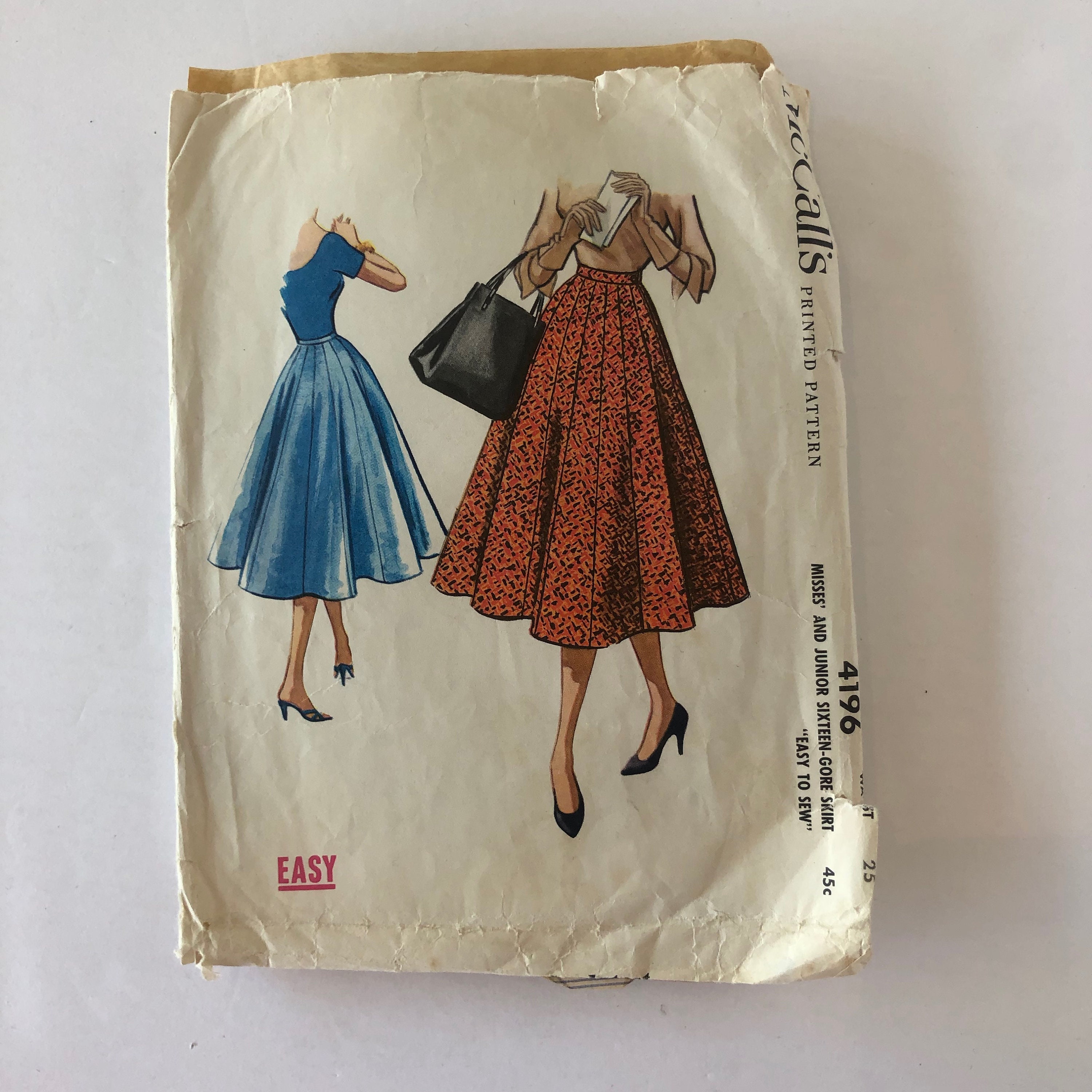 Misses S Four Gore Slim Skirt Pattern Waist Vintage Etsy Uk | Hot Sex  Picture