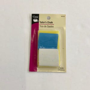 Dritz Tailor&#39;s Chalk, 2 Pieces, White and Blue Tailor&#39;s Chalk, Dress Making Chalk