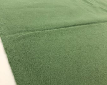 Sage Green Wool Flannel Remnant Fabric, 2yd 14" x 54"