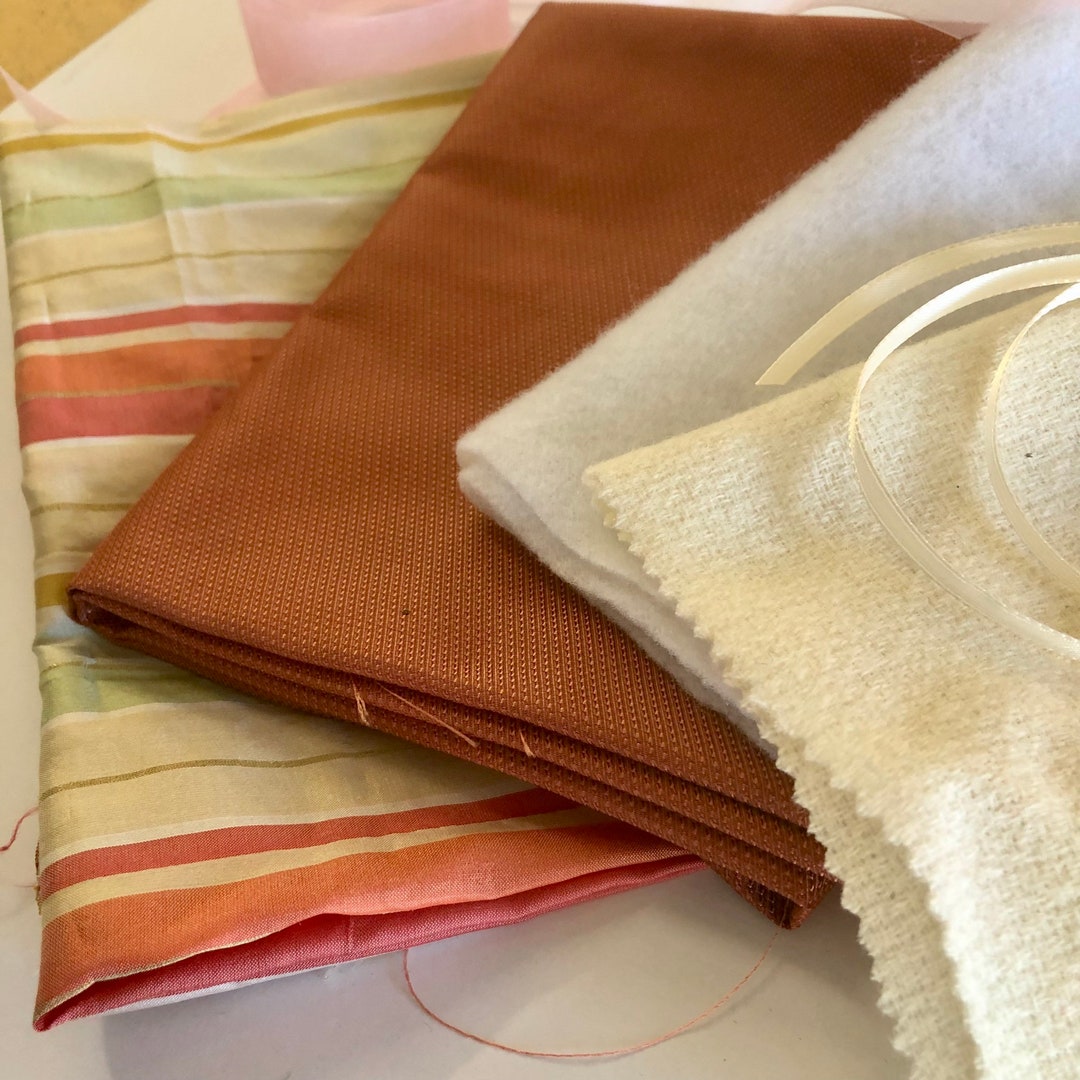 Sewing Tool Roll up Materials Kit Shades of Pink & Gold Etsy