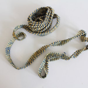 Cream & Blue twisted Upholstery Cording, Upholstery Cording, 1/4&quot; wide upholstery cord, two color upholstery cording with gimp edge