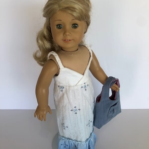 18 inch Girl Doll Clothing, 18inch beach doll dress, Ombre summer dress and bag, AG doll dress, handmade doll dress fits standard 18&quot; doll