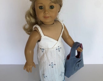 Handmade Ombre Beach Dress and Bag for 18 inch Dolls