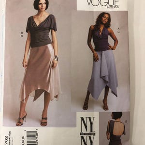 Vogue 2762 Misses' petite top and skirt, Uncut Sewing Pattern, size 14-16-18, bust 36-40
