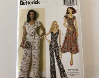 Butterick B6320 Dress and Jumpsuit pattern, Sewing pattern, Butterick sewing pattern, jumpsuit and dress pattern, Butterick B6320, Easy sew,