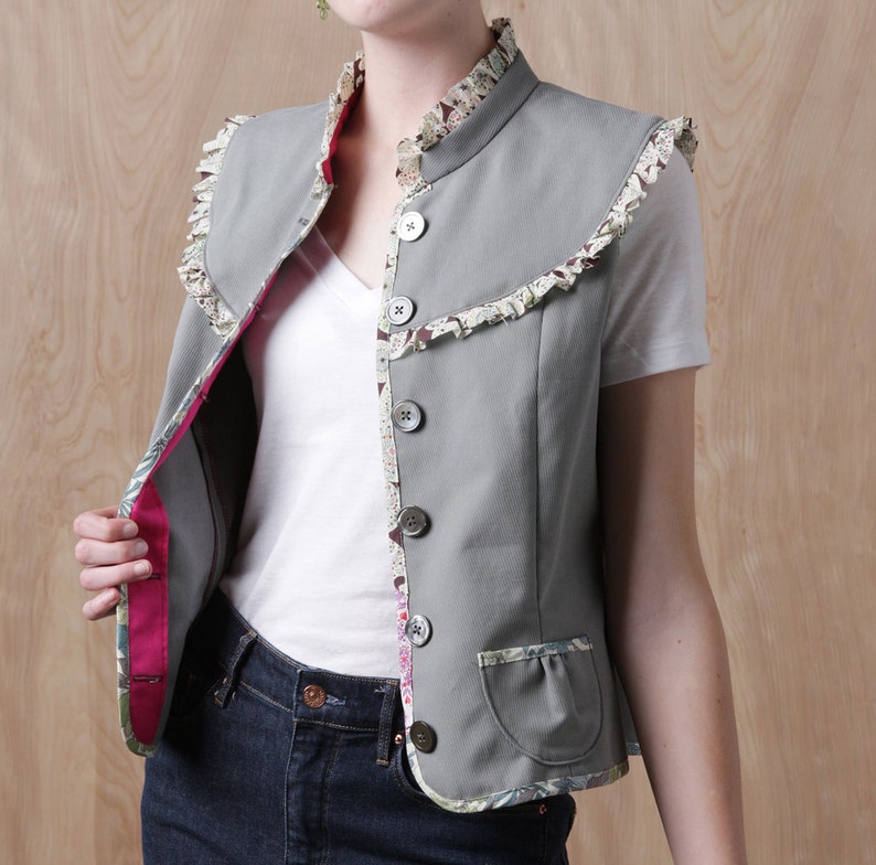 Teen Vest Sewing Pattern Women's Vest Sewing Pattern Etsy