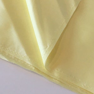 Yellow Lightweight Acetate lining fabric, synthetic taffeta, crisp hand, De-stash remnant, 56” x 2.25 yard