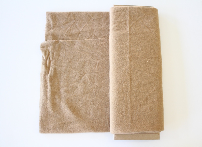 camel colored fabric yardage Heavy flannel fabric camel wool fabric yardage Winter wool fabric Camel colored wool fabric