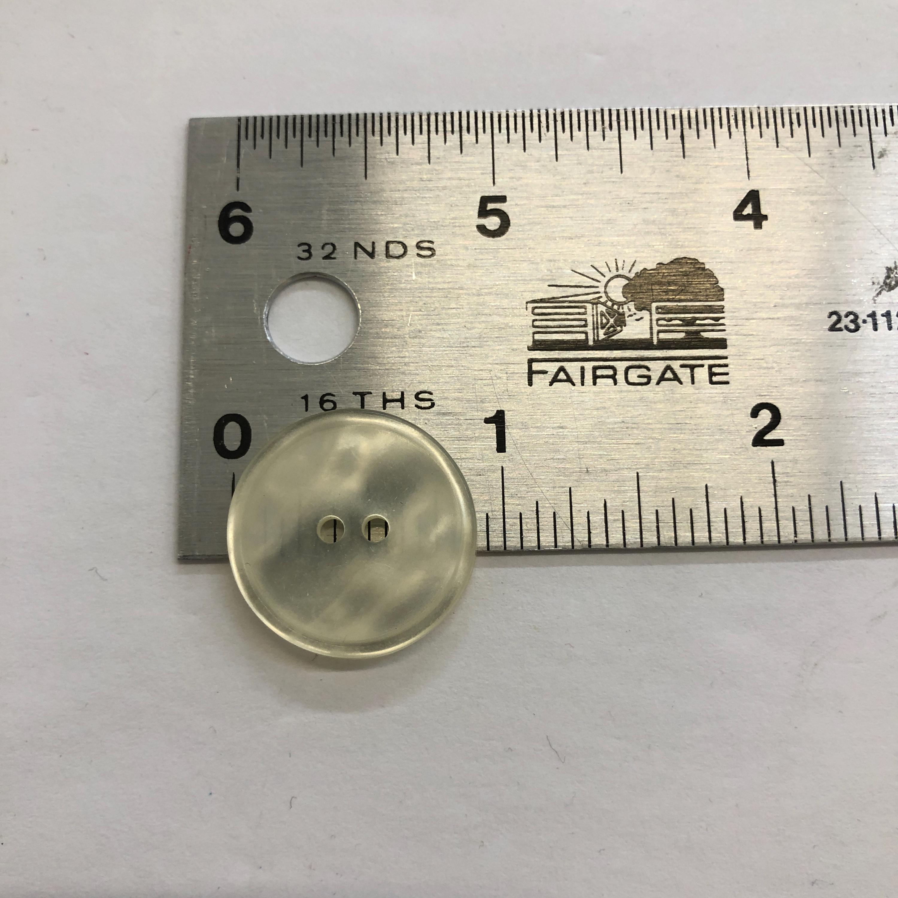 Lot De 6 Boutons Vintage Crème Texturé - Diamètre 2,1 Cm - Réf. 1079 - France - Occasion