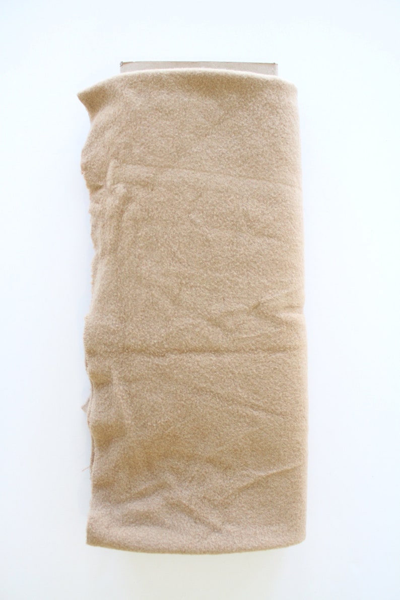 camel colored fabric yardage Heavy flannel fabric camel wool fabric yardage Winter wool fabric Camel colored wool fabric