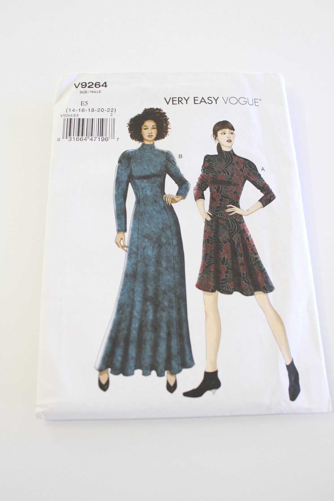 Vogue V9264 Knit Dress Sewing Pattern, Vogue Patterns Long Sleeve