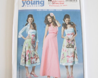 Burda 8046 Formal Dress Sewing Pattern, Teen Fashion (Size 6-18)