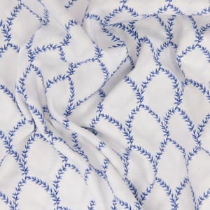 Rifle paper co. Coton matelassé pervenche laurier Strawberry Fields, tissu imprimé laurier, tissu en coton coton et acier 1 yard 16&quot;