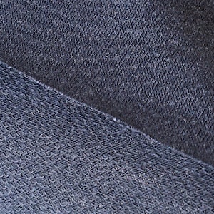 34&quot; Remnant Navy Blue Cotton Spandex Knit French Terry Fabric, Navy Cotton lycra fabric, navy blue cotton spandex knit fabric, 58&quot; wide