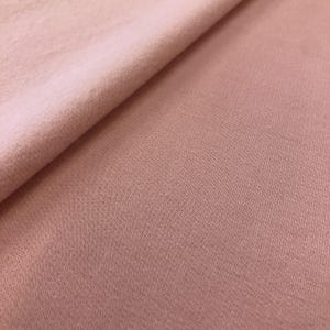 Light Pink Fleece Jersey Fabric, Plain Solid Pink Knit Fabric, Pink Sweatshirt Fabric, BTY 60&quot;