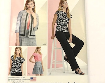 Simplicity 1202 Sewing Pattern, Misses' Top, Skirt, Pants, Jacket, Size K5 (8-16)