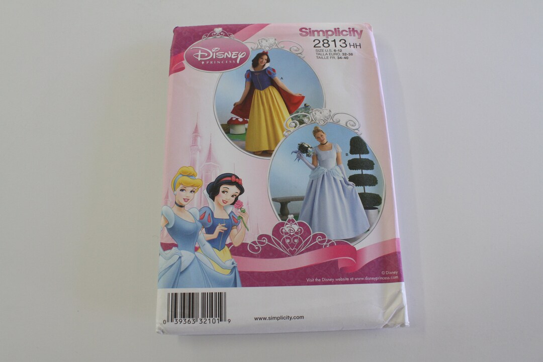 Simplicity 2813 Disney Princess Costume Pattern for Adults, Cinderella