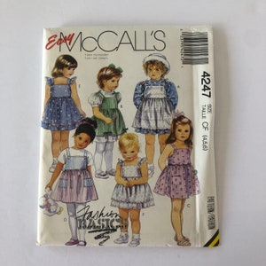 Vintage 1990&#39;s Children&#39;s Clothing pattern, McCall&#39;s 4247, 1990&#39;s children&#39;s wardrobe, vintage sewing pattern, 90s kid fashion, Size 4,5,6