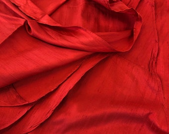 Christmas Green Red Metallic Shantung Silk Fabric main image 1