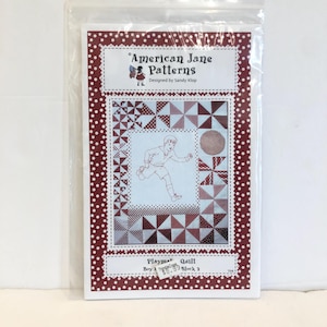 Boy Running from American Jane Patterns by Sandy Klop, Playmates Quilt Block #2, BOM Quilt Pattern, 16x20&quot;