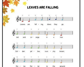 Leaves are Falling Sheet Music for Baby Einstein Piano (Digital Download)