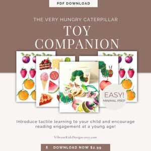 O brinquedo companheiro do livro The Very Hungry Caterpillar | Download digital | Brinquedo de enfiar | Download em PDF