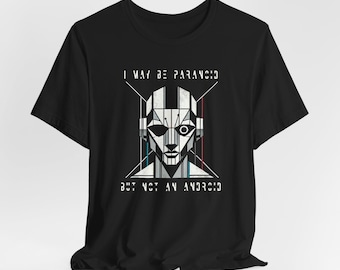 Maglietta Radiohead: maglietta grafica con robot Androide paranoico