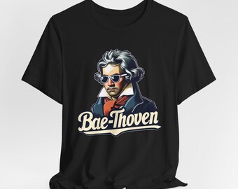 Bae-thoven T-Shirt: Funny Beethoven Hipster Graphic Tee
