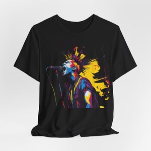 Punk Rock Picasso Unisex T-Shirt | Bold Street Art Design | Vibrant Punk Rock Apparel | Unique Artistic Statement Tee | Music Lovers Gift