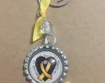 Bottle Cap Keepsake Ornament for Childhood Cancer Awareness