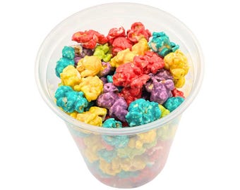 Rainbow Coated Popcorn 5.6oz, Colorful Snack, Sweet Popcorn, Party Favor, Movie Night Treat