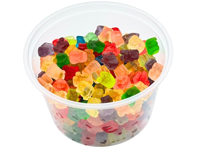 Paquete de mini ositos de goma de 370 g, 12 sabores, caramelos surtidos, paquete de snacks, dulces golosinas imagen 1