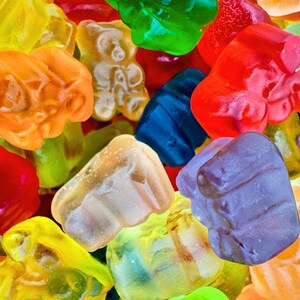 Paquete de mini ositos de goma de 370 g, 12 sabores, caramelos surtidos, paquete de snacks, dulces golosinas imagen 2
