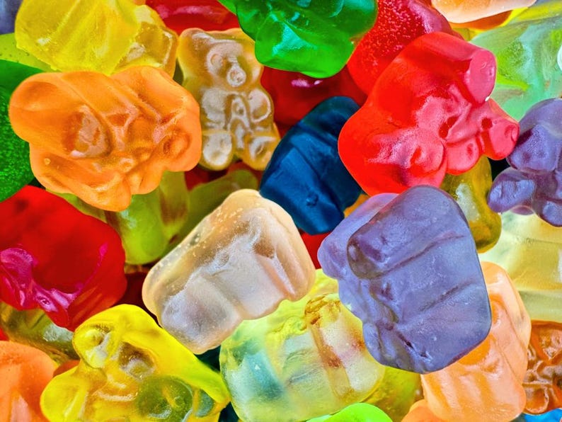 Paquete de mini ositos de goma de 370 g, 12 sabores, caramelos surtidos, paquete de snacks, dulces golosinas imagen 2