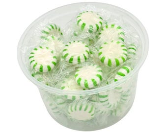 Spearmint Starlights 9.9oz, Cool Mint Treat, Shareable Candy Jar, Minty Fresh Flavor, Party Favor, Office Candy