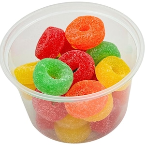 Assorted Fruit Ring Jells 10.6oz, Chewy Candy Rings, Fruit Flavored Gummies, Sweet Treats