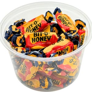 Honey Flavored BIT-O-HONEY 8oz, Chewy Candy Snack, Bulk Taffy Sweet Treat