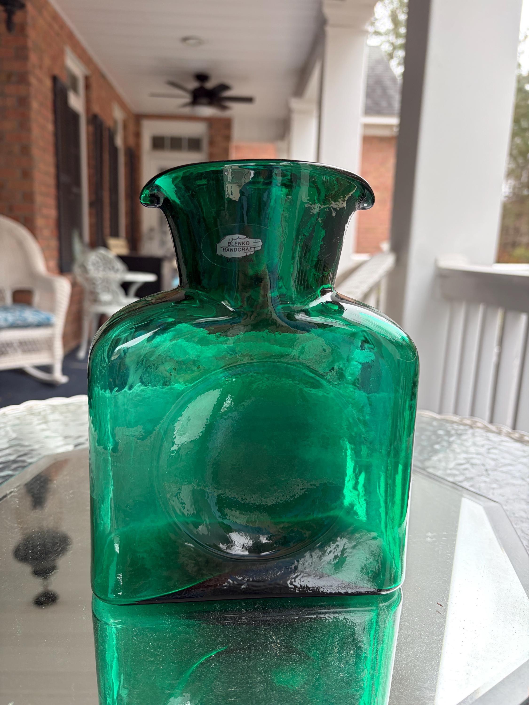 希少なヴィンテージ BLENKO ブレンコガラス 置物 手拭きガラスアメリカ雑貨 Vintage Blenko Glass Vase - Etsy