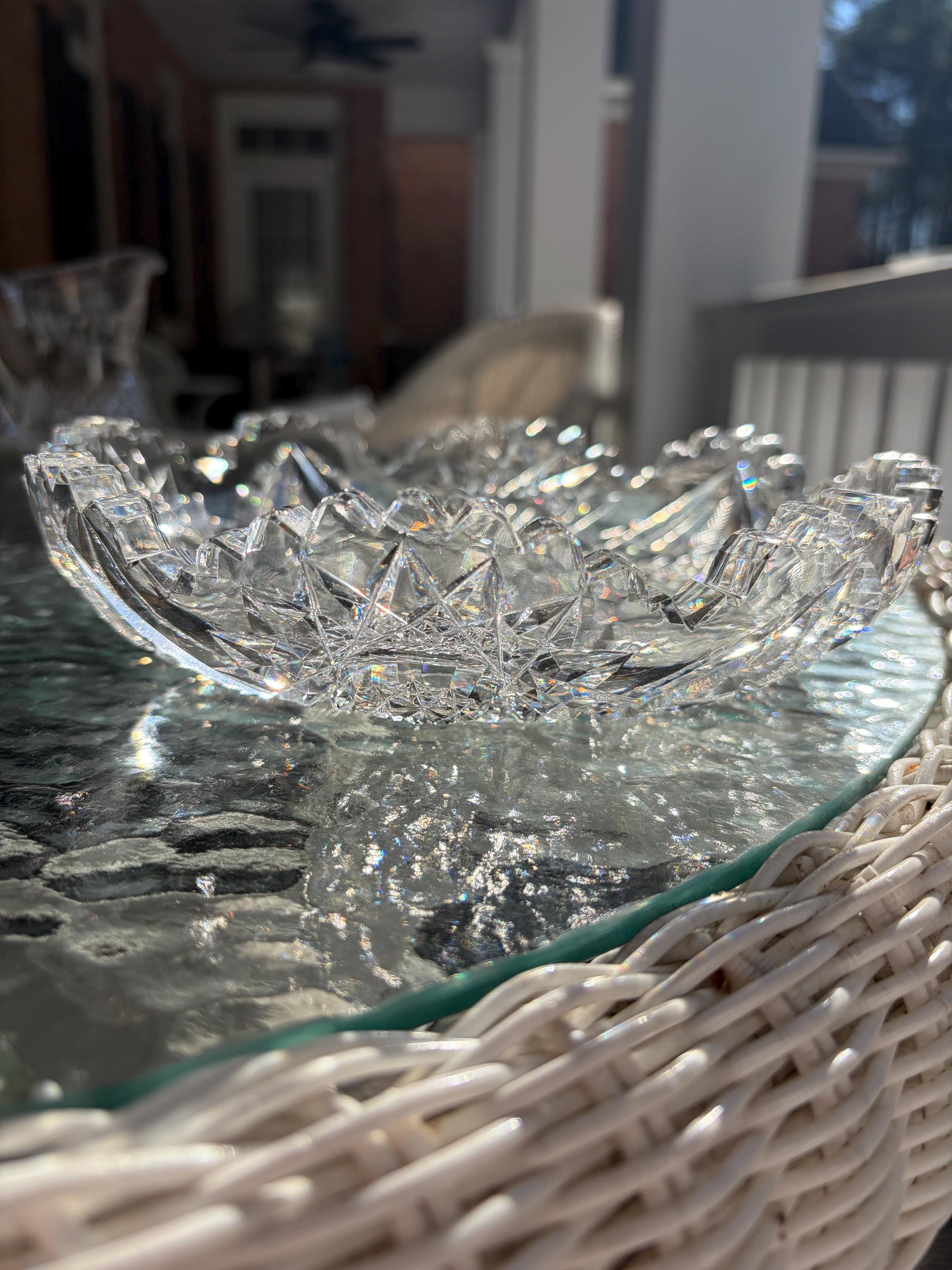 Antique Crystal Bowl - Etsy