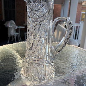Antique Glass Water Pitchers - Etsy