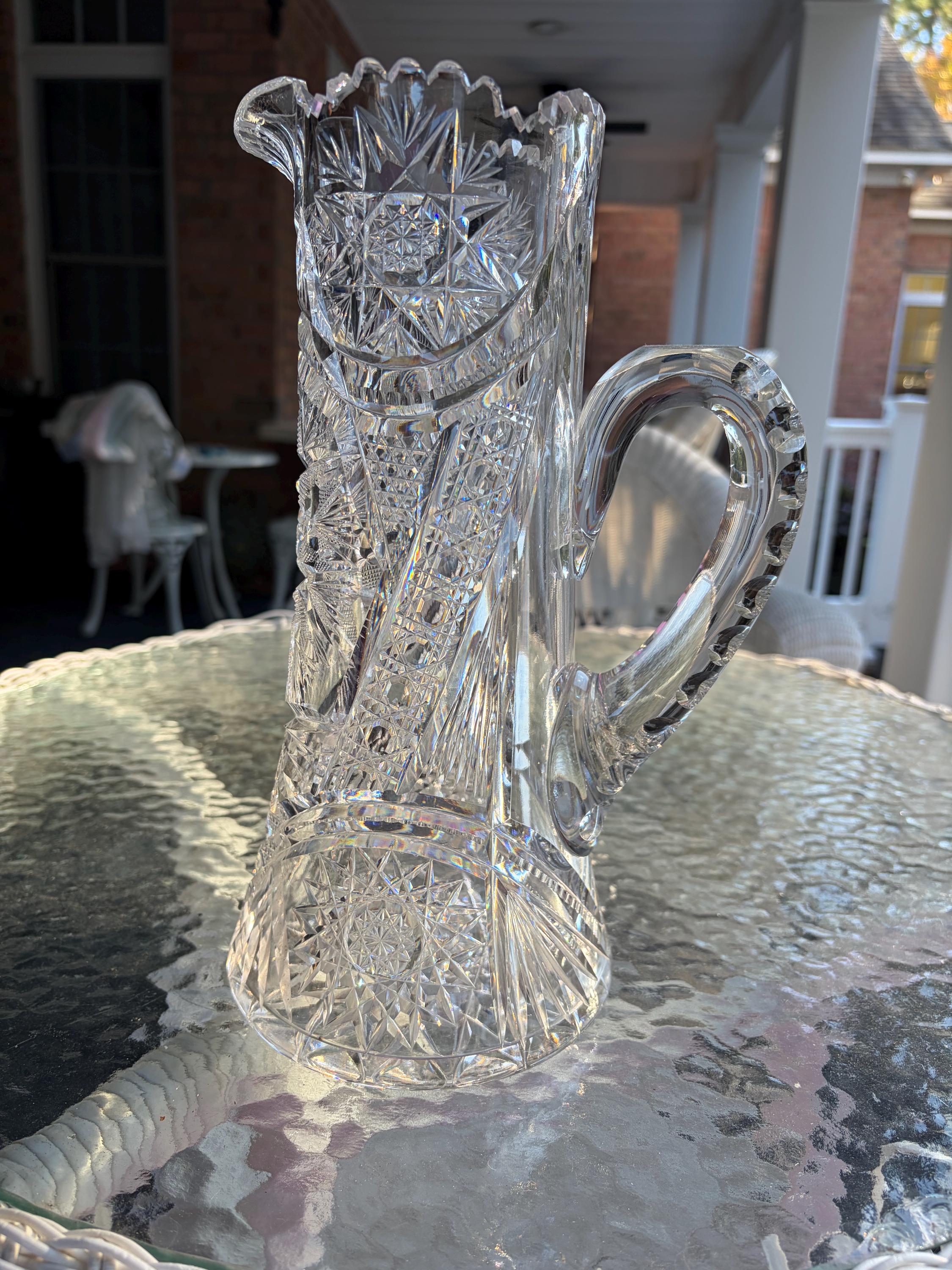 Glass Water Antique Pitcher - Etsy