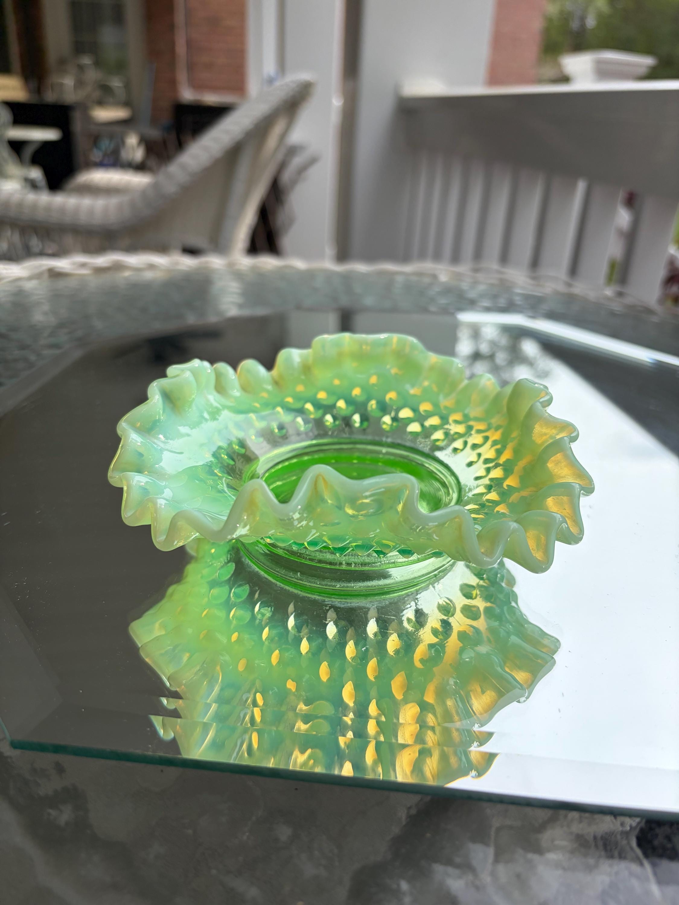Green Fenton Glass - Etsy