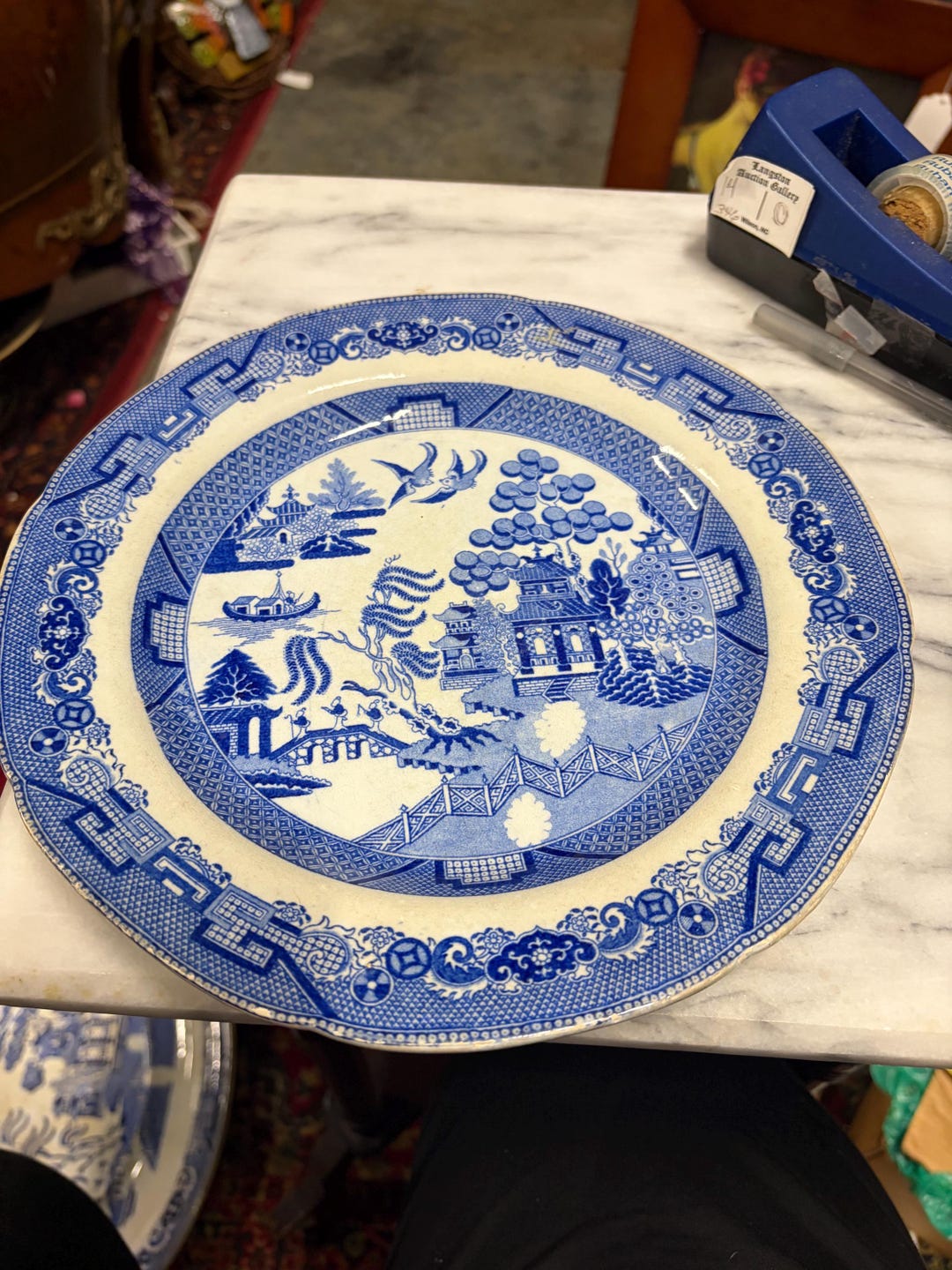 Antique Riley’s Semi China “blue Willow” Dinner Plate - Etsy