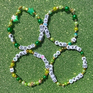 Wicked the musical inspired merchandise Friendship style beaded bracelets musical theatre gift